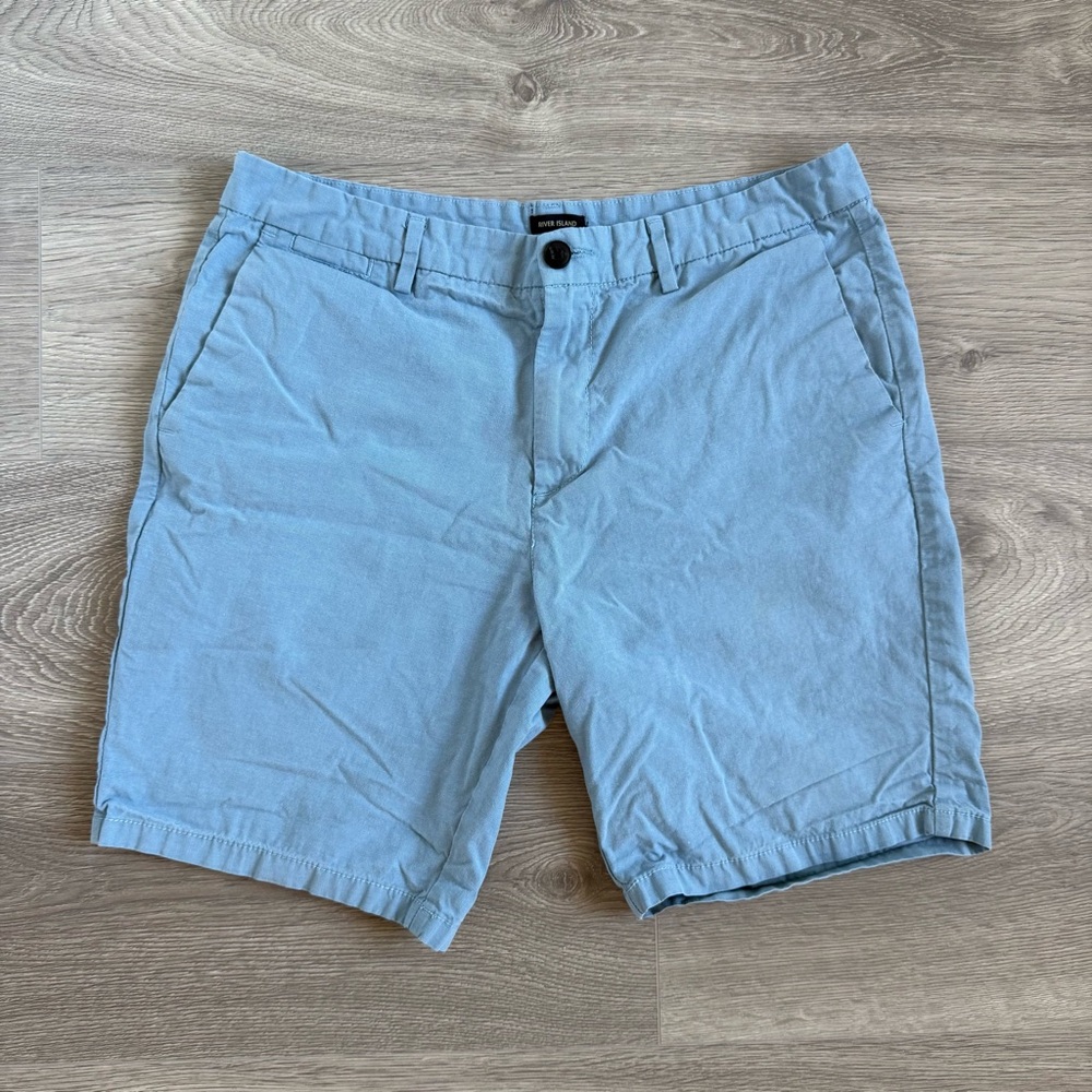 Men’s 100% Cotton Blue Shorts - Waist 34